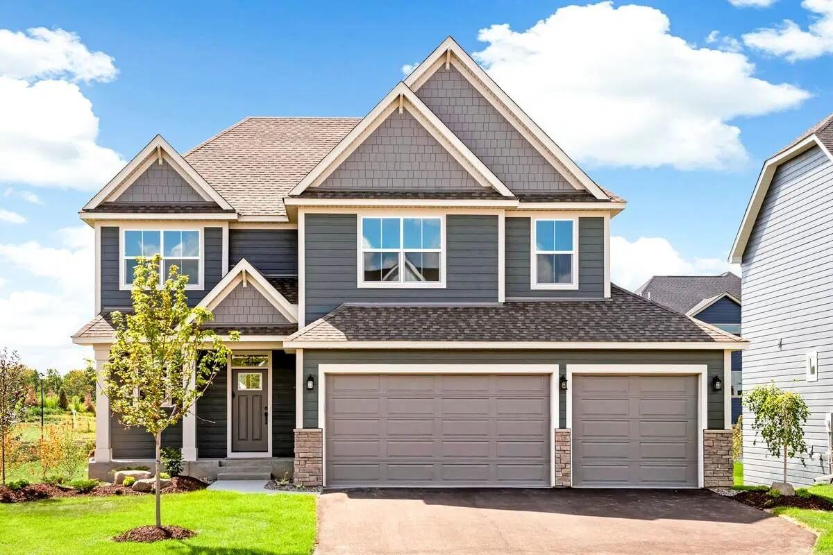 Classic Suburban Home with Distinctive Gabled Rooflines