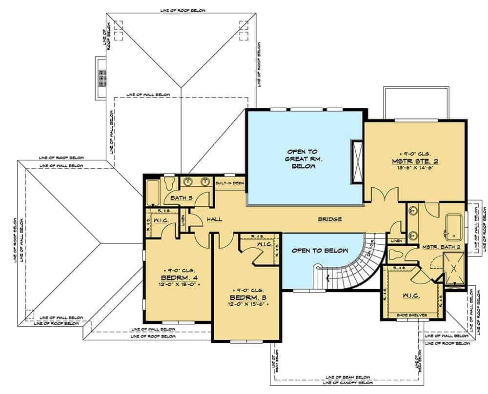 Explore This Upper Level with a Bridge Overlooking the Great Room