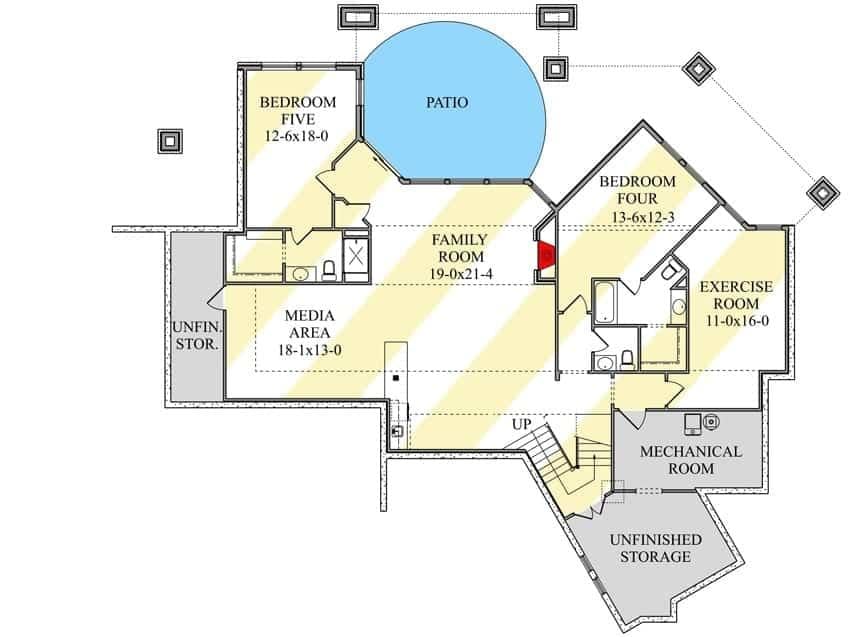 Explore the Spacious Family Room Opening to a Patio Oasis