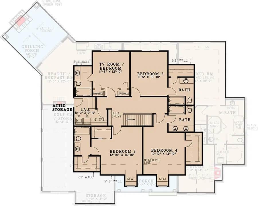 Explore the Versatile Layout of This Multi-Bedroom Floor Plan