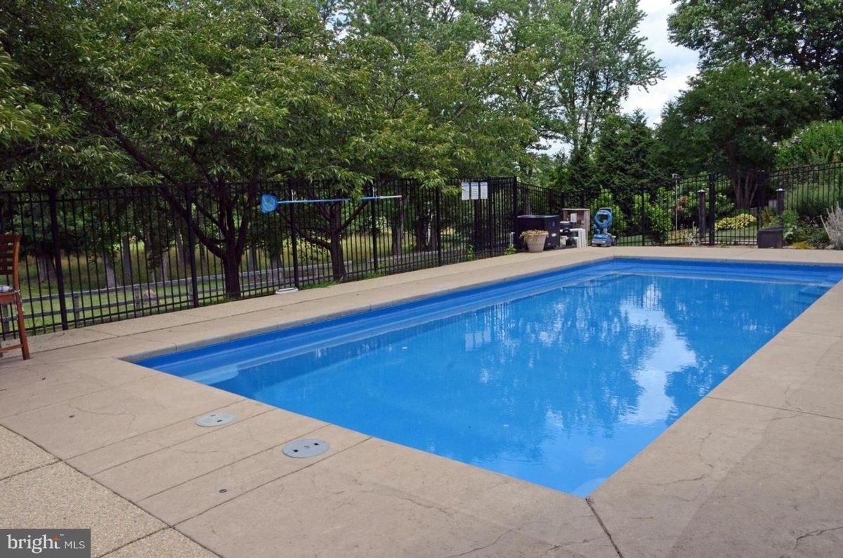 A rectangular swimming pool