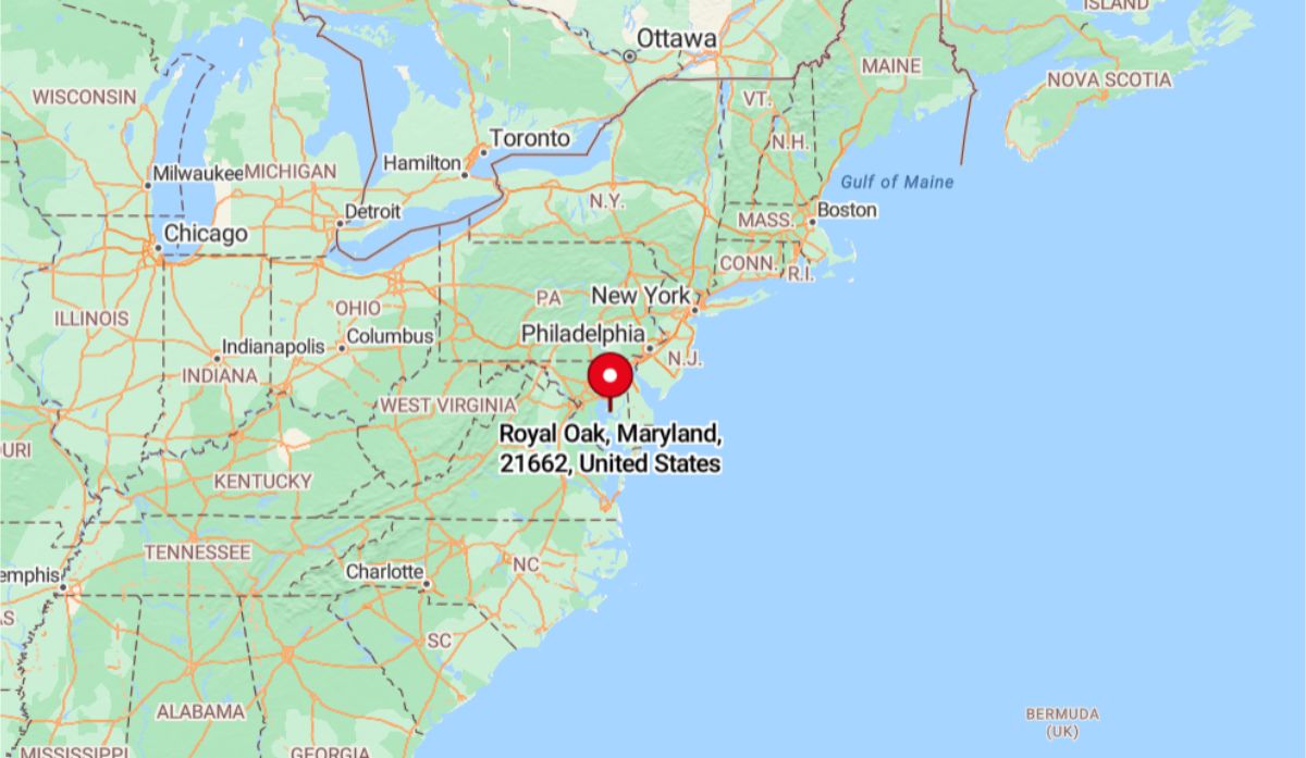 Royal Oak is a small, unincorporated community located in Talbot County, Maryland, on the state's Eastern Shore. It lies near the Tred Avon River and is situated between the towns of Easton and St. Michaels, known for their historic charm and waterfront activities.
