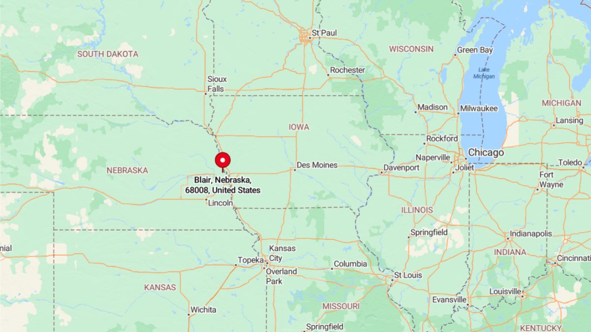 Blair, NE, is a small city in Washington County, situated about 25 miles north of Omaha, Nebraska.