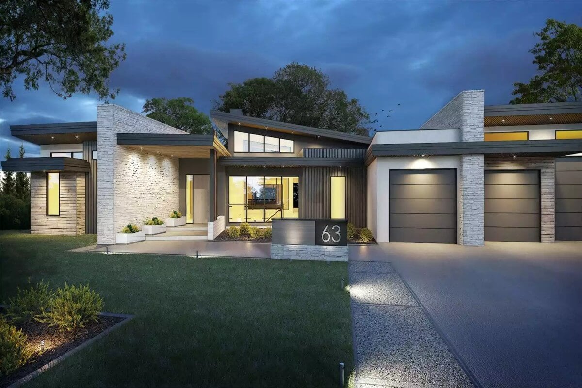 3-Bedroom Modern Riverglen Home with Covered Patio and Walkout Basement (Floor Plan)