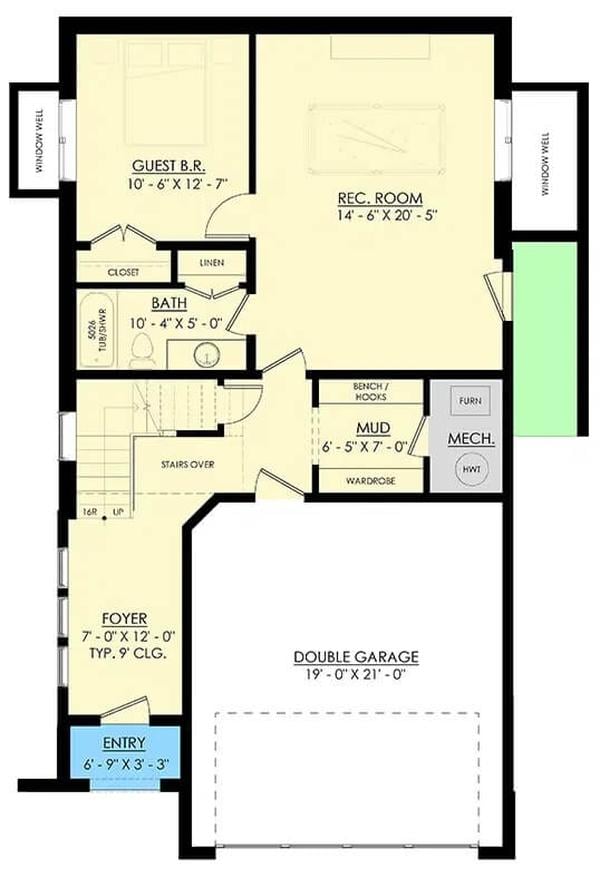 Explore the Efficient Layout of This Basement Floorplan