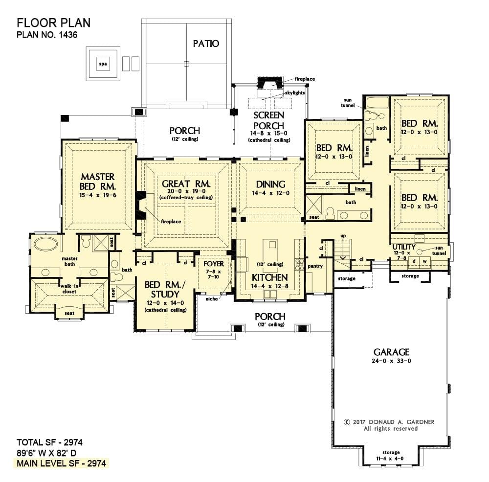 Explore This Thoughtfully Designed 4-Bedroom Floor Plan with a Central Great Room