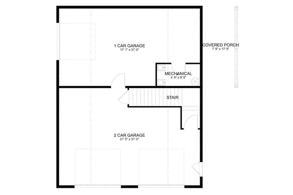 Explore the Dual Garage Layout with Convenient Covered Porch