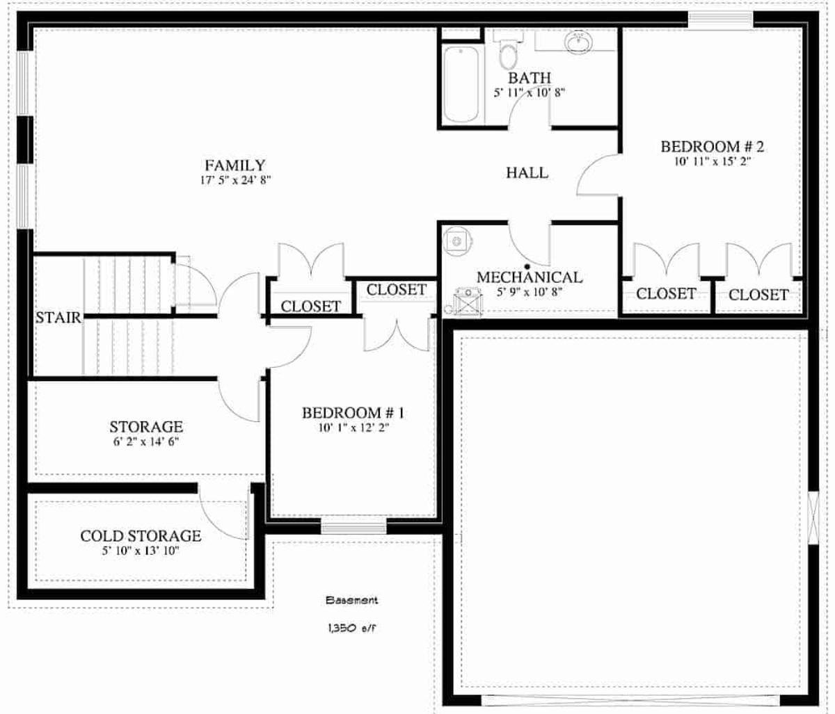 Explore the Functionality of This Spacious Basement Layout