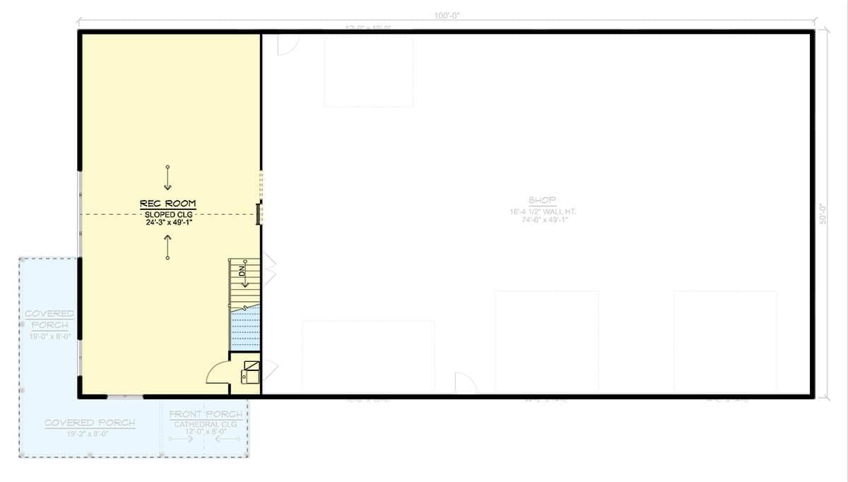 Spacious Floor Plan with Recreation Room and Workshop