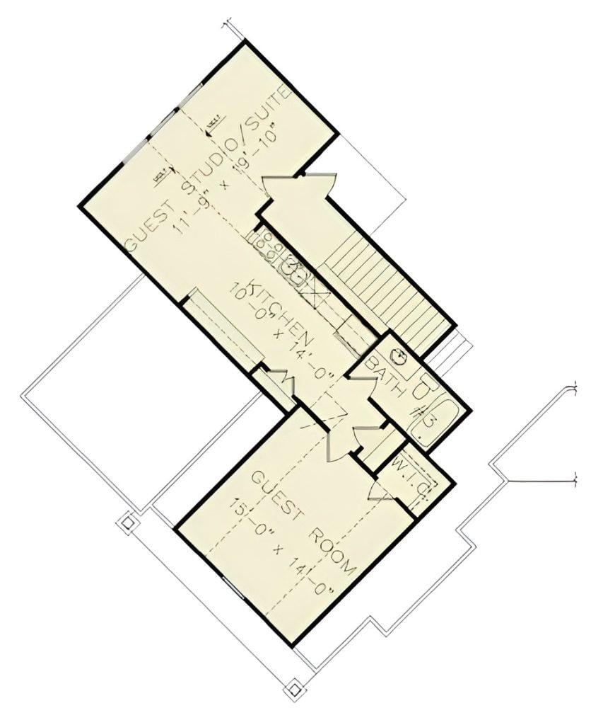 Explore the Smart Layout of This Guest Suite with Kitchenette