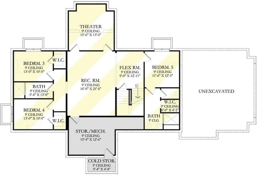Explore the Versatile Layout with a Home Theater and Flex Room