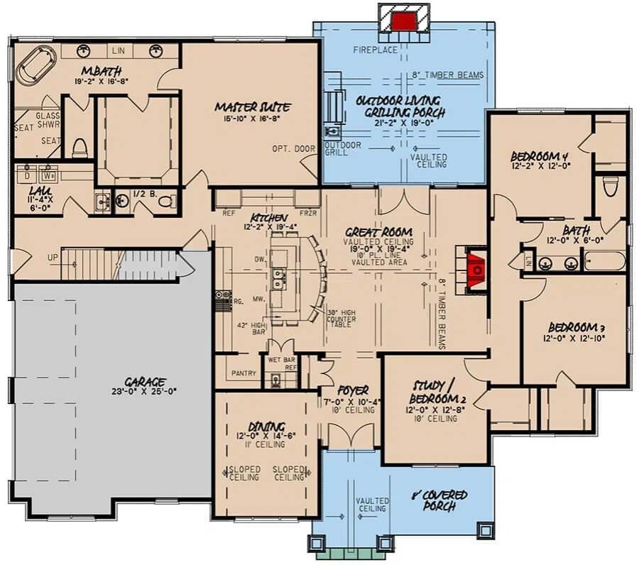 Explore the Open-Concept Heart of This Home with a Vaulted Great Room