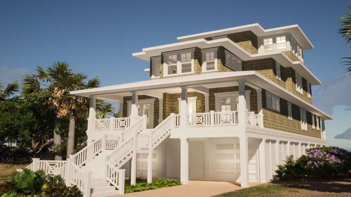 Classic Coastal Home with Elevated Design and Wraparound Porch