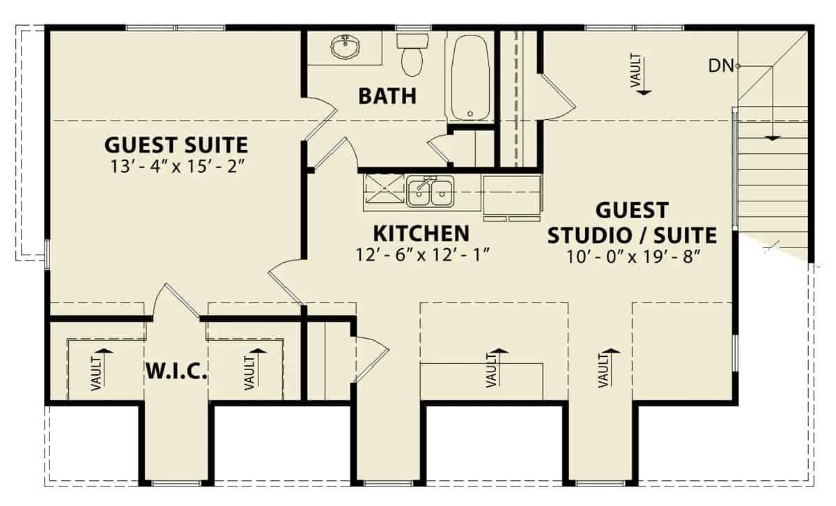 Explore the Versatile Guest Suite Layout with a Handy Kitchenette