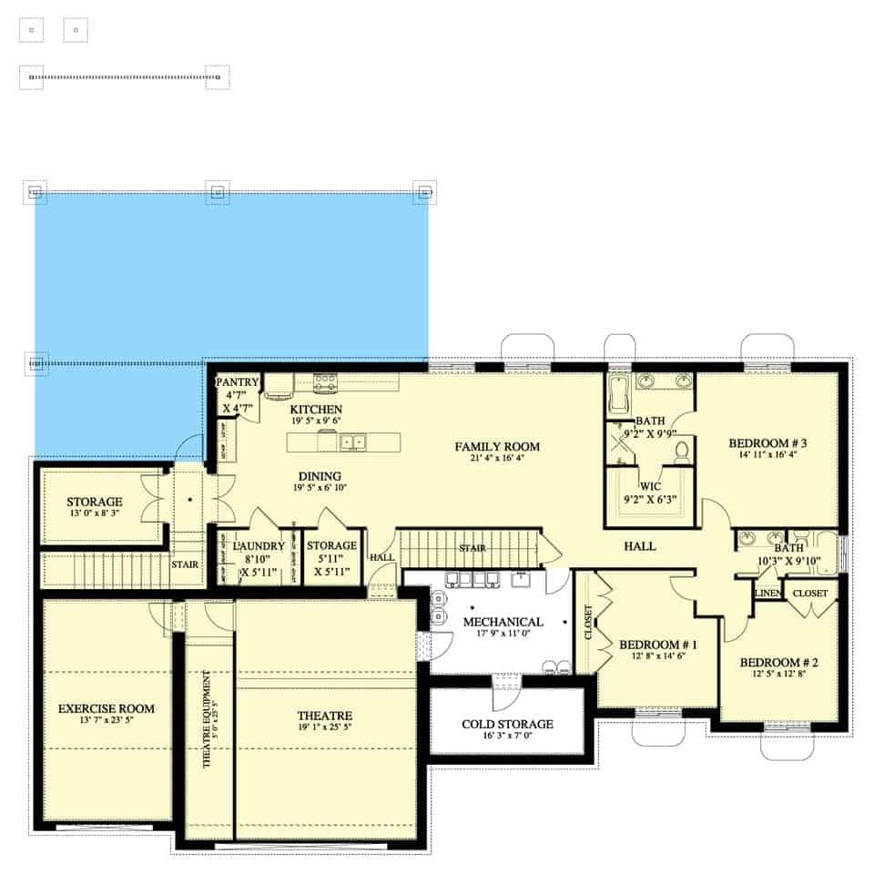 Discover the Versatile Layout with a Theater and Exercise Room