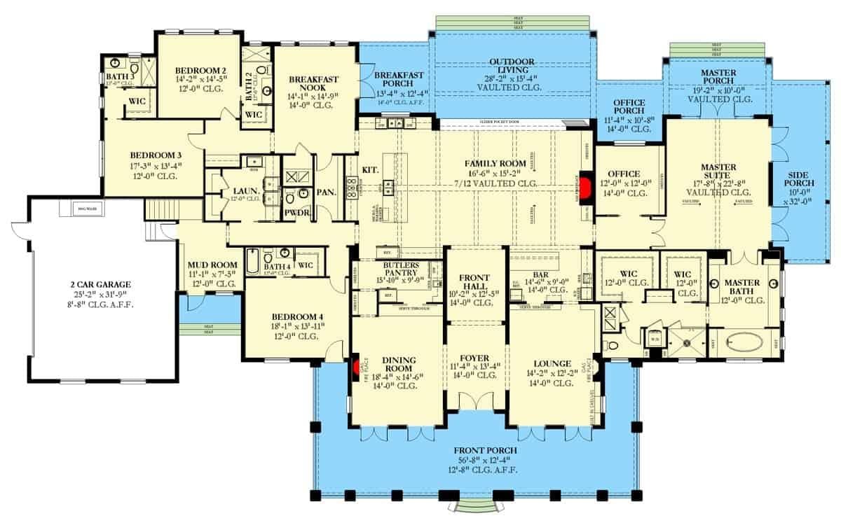 Explore This Expansive Floor Plan with Vaulted Ceilings and a Cozy Family Room