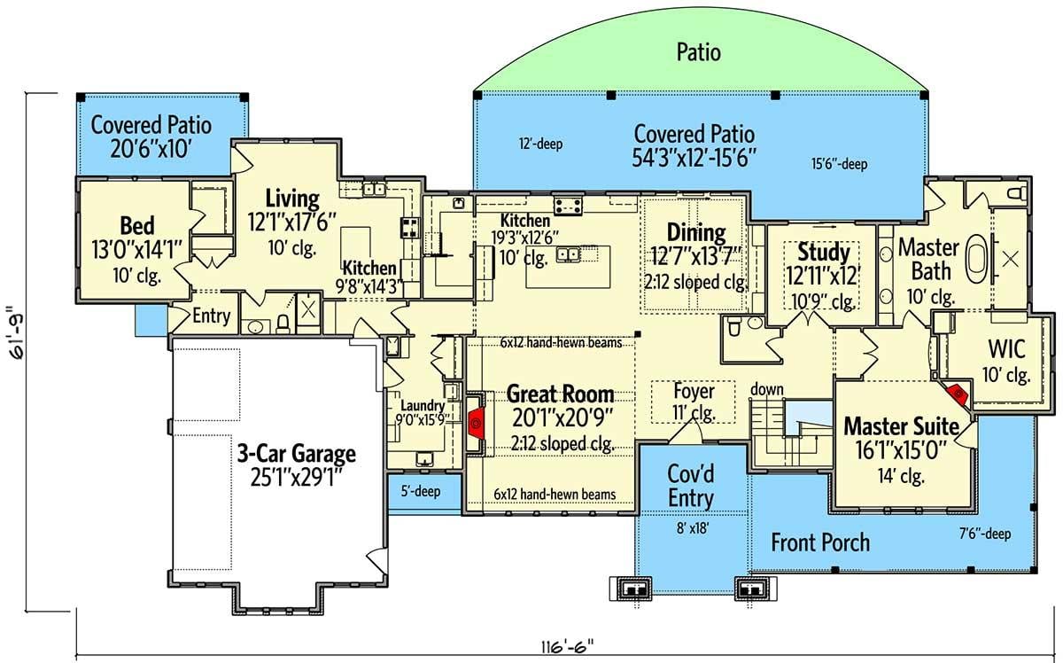 Discover the Spacious Great Room and Expansive Covered Patios in This Floor Plan