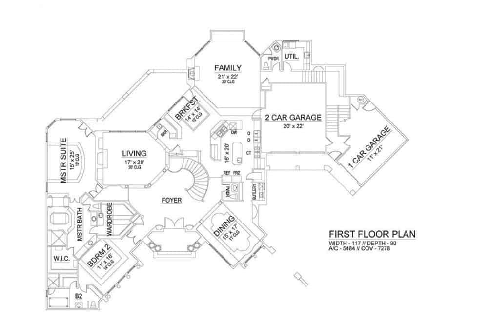 Explore the Spacious First Floor Layout with Dual Garages