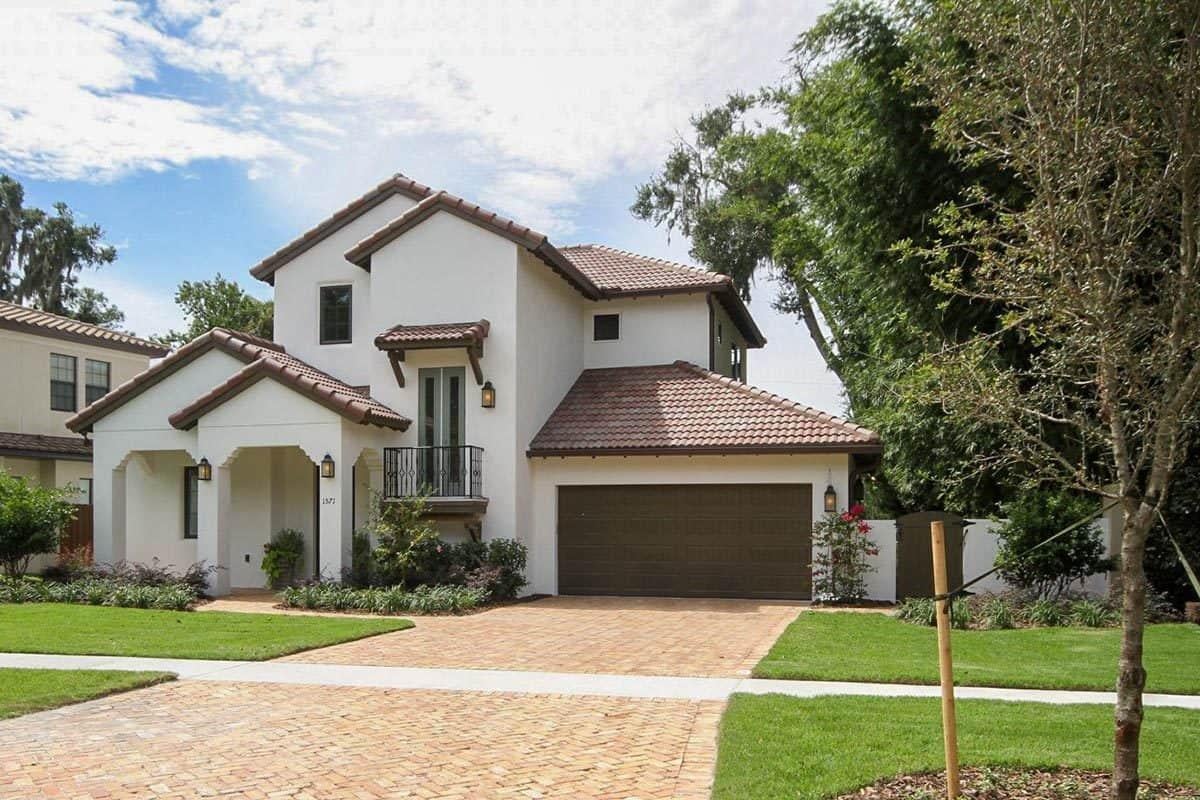 Mediterranean-Style Home with Elegant Tile Roofing