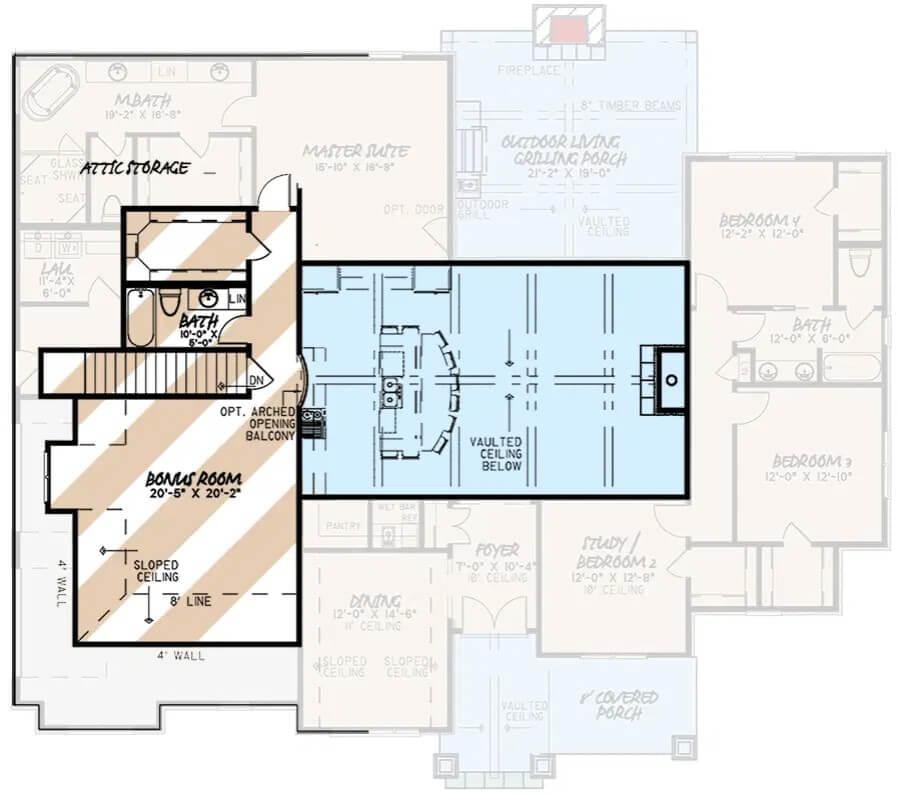 Exploring the Upper Floor Bonus Room with Vaulted Views