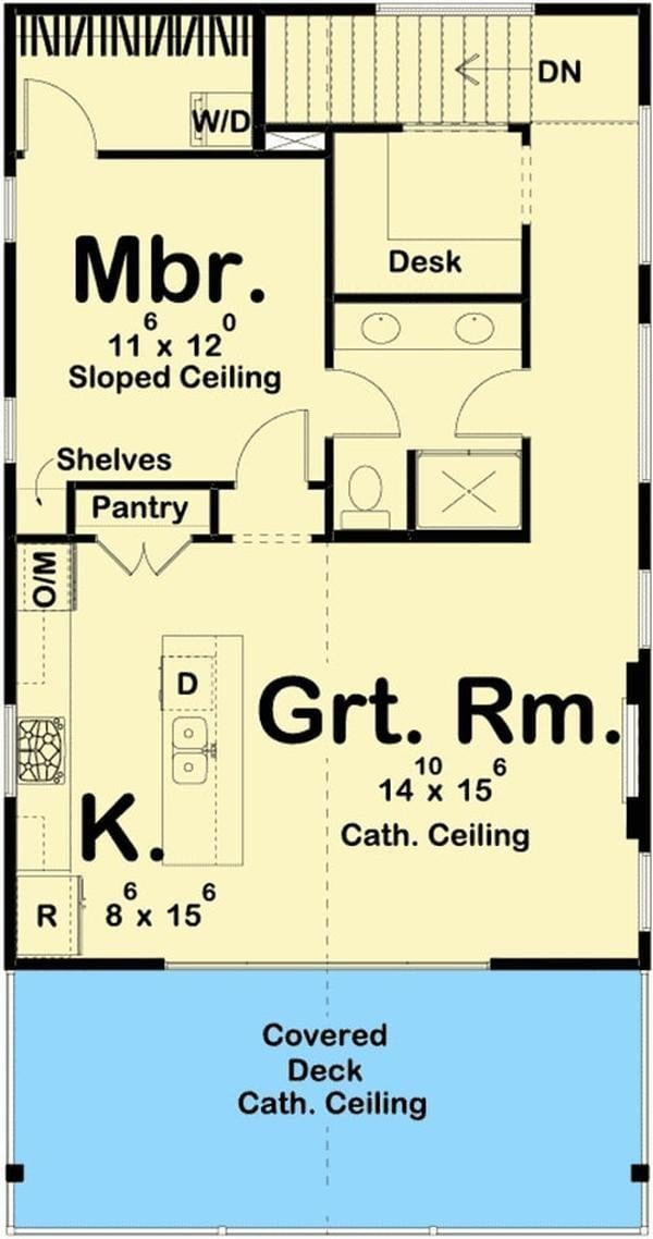 Explore This Cleverly Designed Floor Plan Featuring a Covered Deck