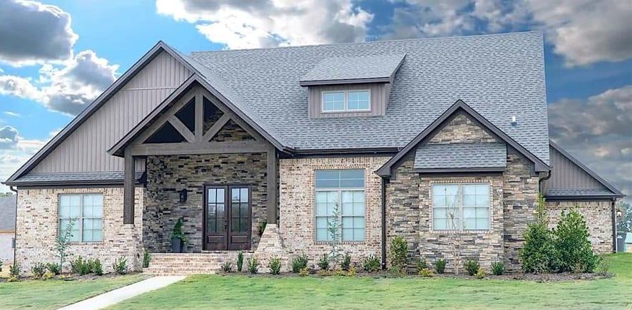 Brick Facade Meets Modern Gable Roof in This Stunning Home