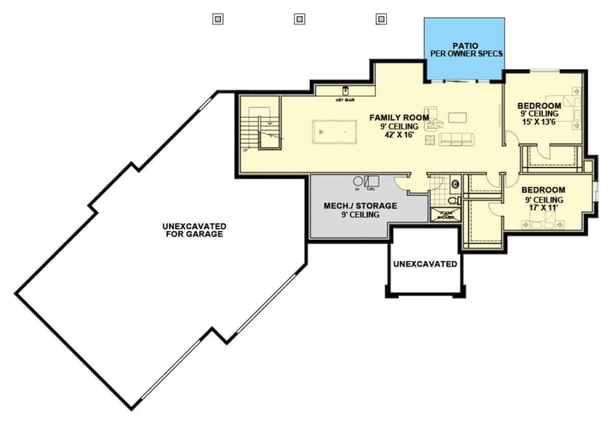 Discover the Spacious Family Room with a Convenient Wet Bar