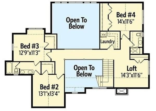 Explore This Upper Floor Layout Featuring a Cozy Loft Area