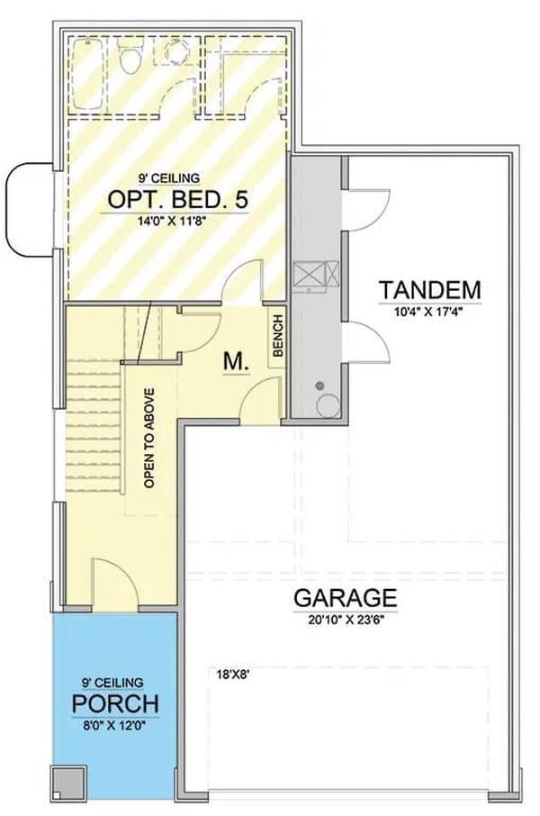 Explore the Versatile Main Floor Plan with Optional Fifth Bedroom