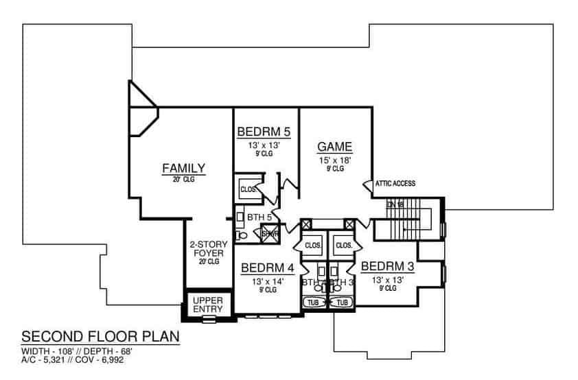 Explore the Expansive Game Room in This 5-Bedroom Layout