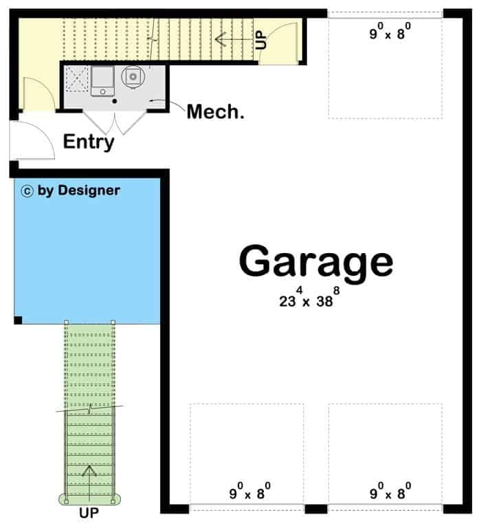 Check Out the Spacious Garage Layout with Convenient Entryway