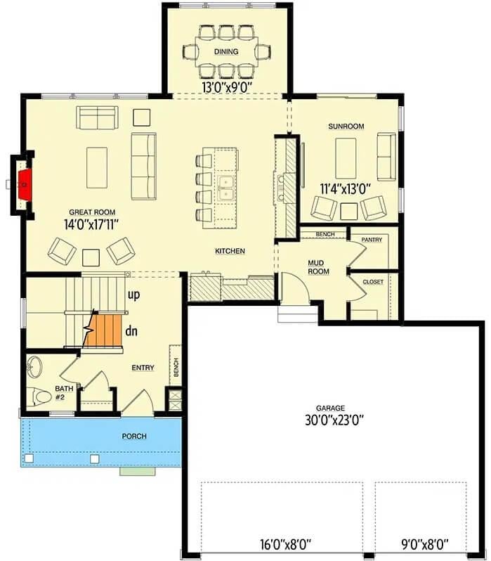 Explore the Open-Concept Living in This Floor Plan