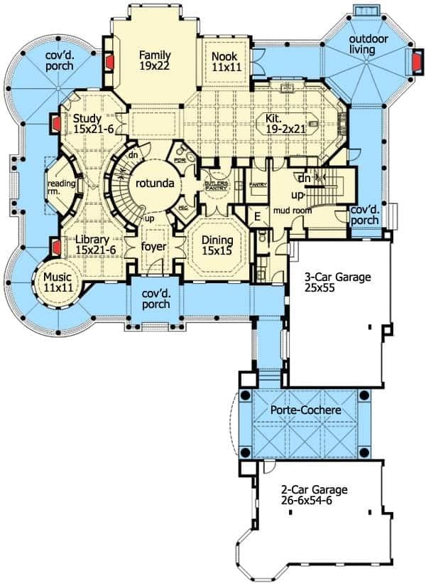 Explore the Rotunda-Centric Floor Plan with Generous Living Spaces