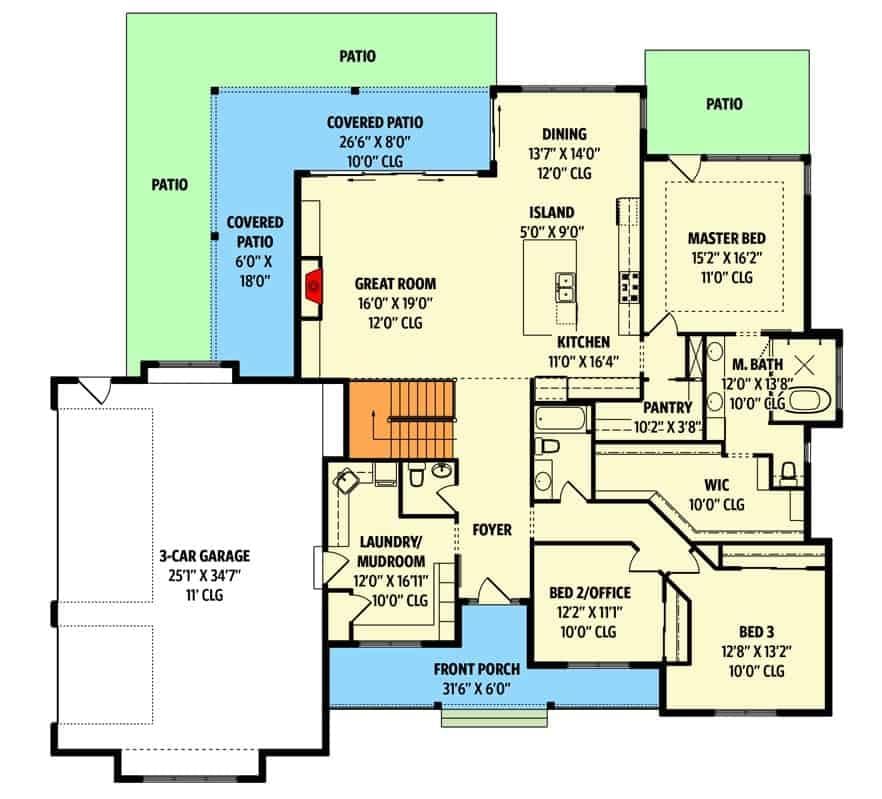 Explore the Spacious 3-Bedroom Floor Plan with a Great Room and Island Kitchen