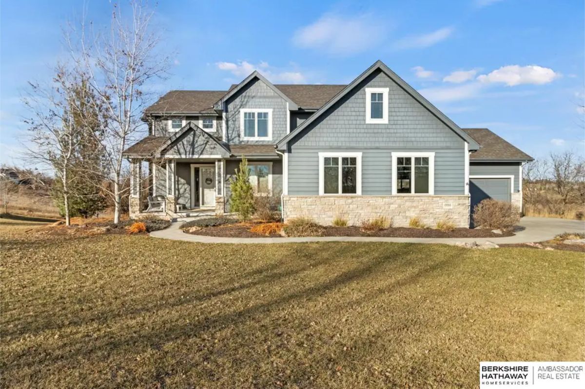 I’d say you get the most modest home for nearly five million dollars in Blair. This luxurious 5-bedroom, 5-bathroom home, built in 2014 by Gaver Custom Homes, spans 4,431 sq. ft. and sits on over 3 serene acres.