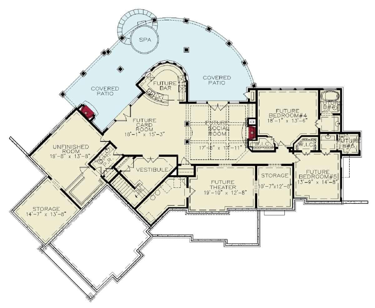 Explore the Versatile Lower Level with a Spa and Future Bar