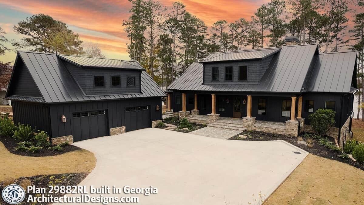 Striking Modern Farmhouse with Bold Metal Roofing