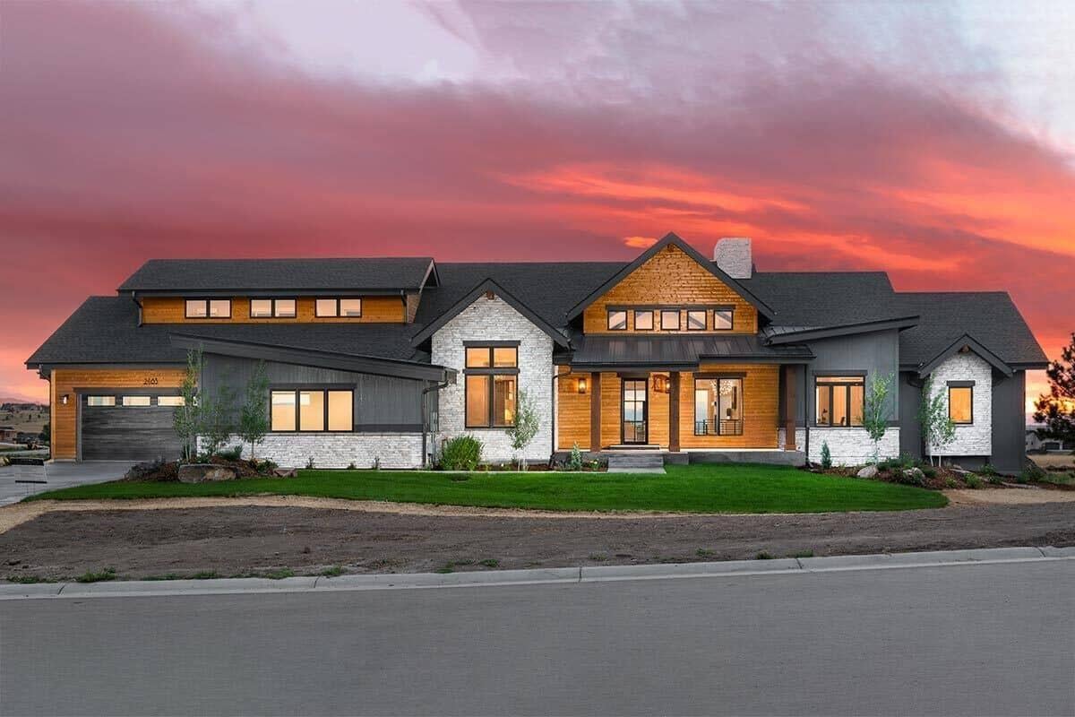 Modern Craftsman Home with Striking Stone Facade