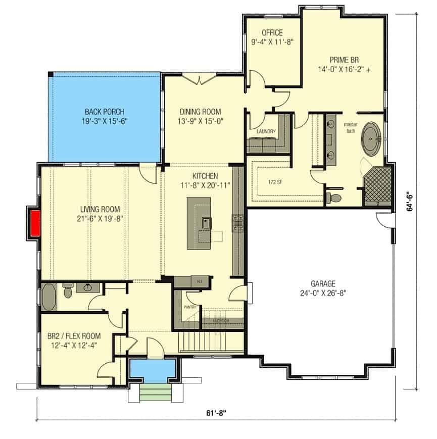 Explore the Spacious Living Room and Versatile Flex Room