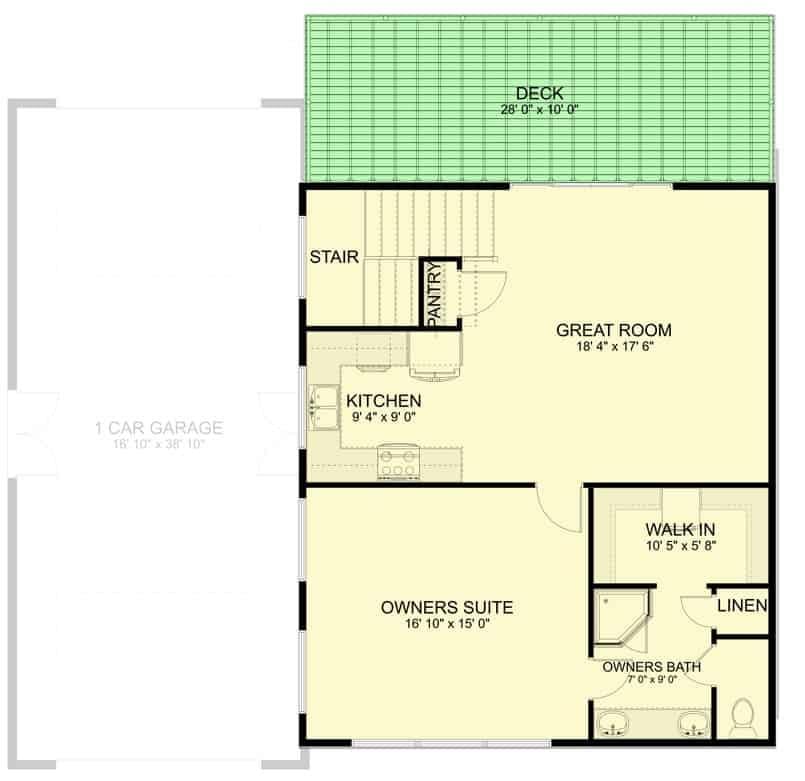 Explore the Efficient Layout of This Open-Concept Floor Plan