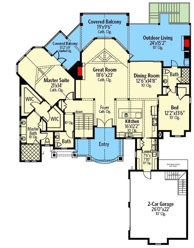 Explore This Thoughtfully Designed Floor Plan with Dual Balconies