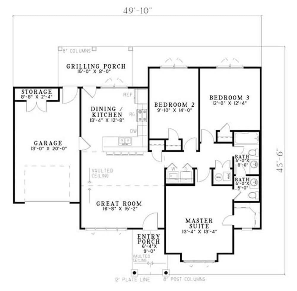 Explore the Efficient Layout of This Three-Bedroom Home