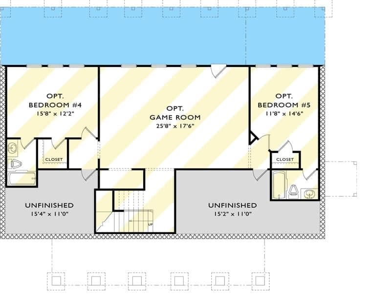 Exploring the Optional Game Room and Bedrooms in This Floor Plan