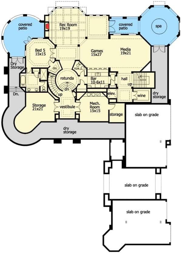 Explore the Versatile Entertainment Spaces in This Floor Plan