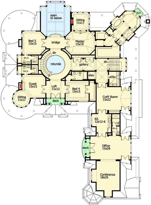 Explore the Unique Rotunda in This Expansive Home Layout
