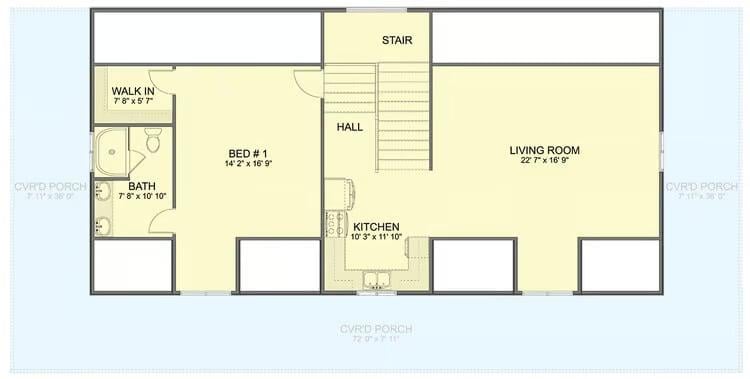 Explore the Thoughtful Layout of This One-Bedroom Floor Plan