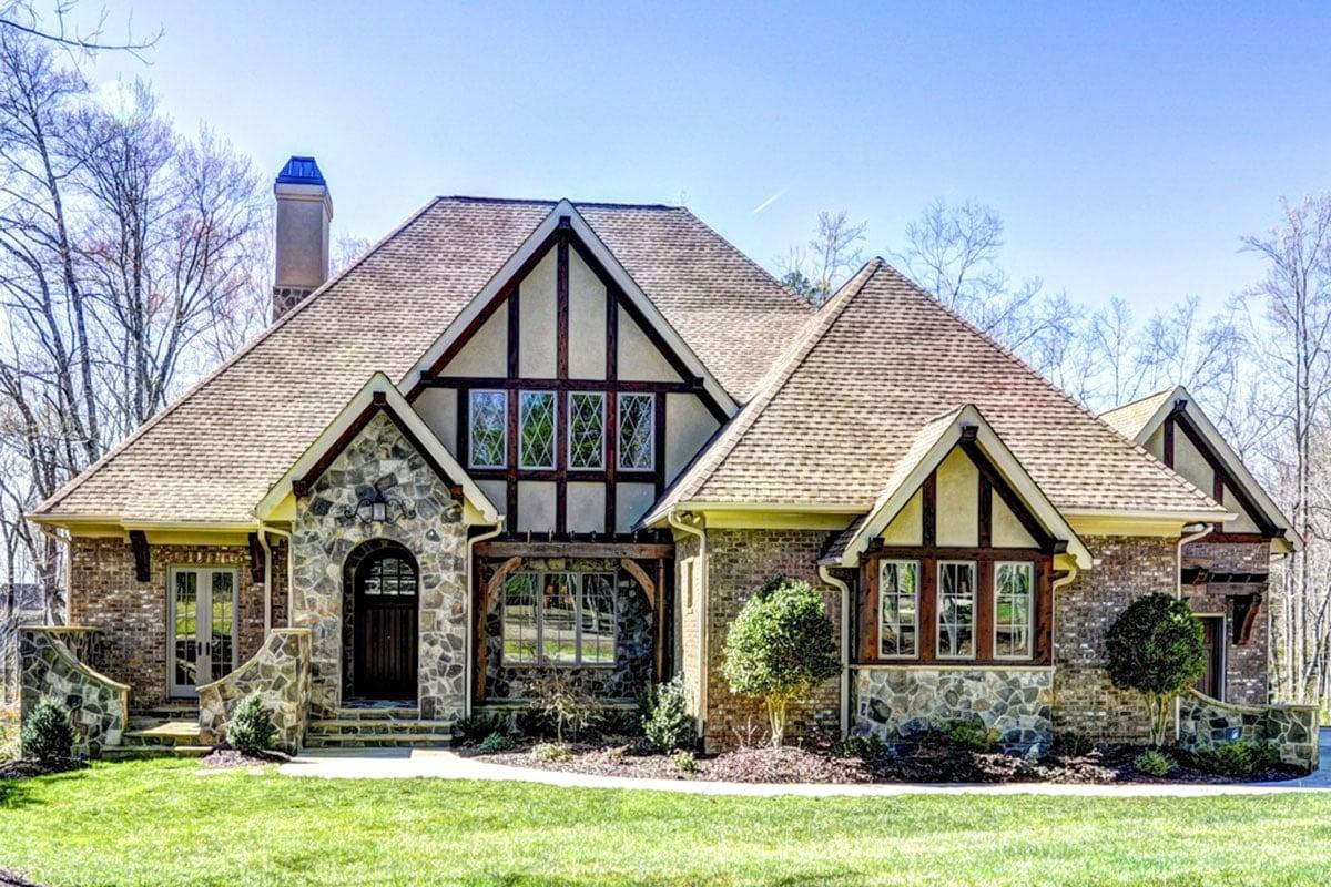 Tudor Revival with Striking Half-Timbering Details