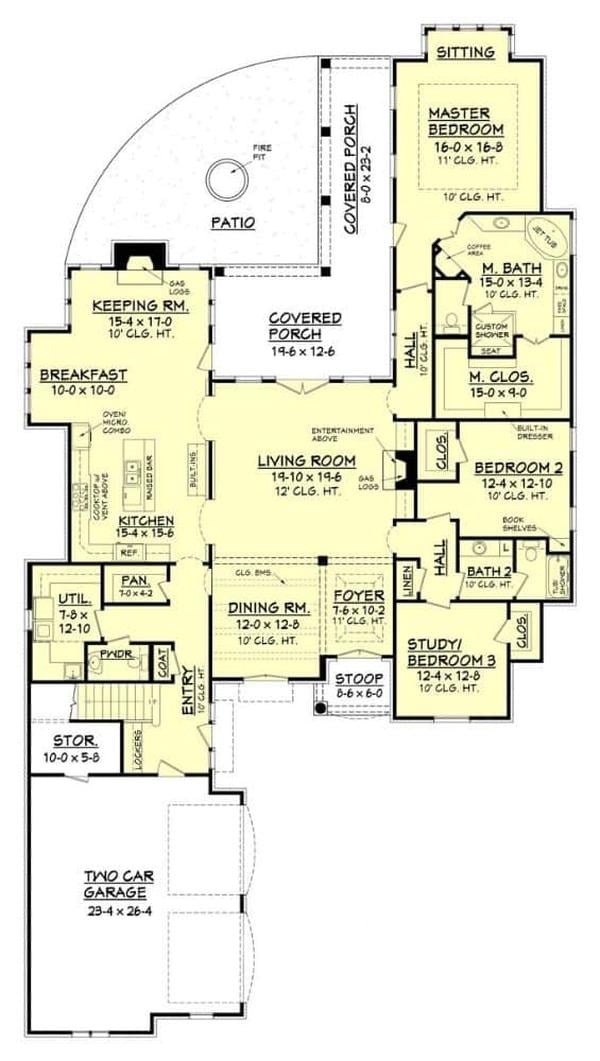 Explore the Functional Flow of This Three-Bedroom Floor Plan