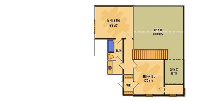 Explore the Versatile Layout of the Upper Floor with a Media Room