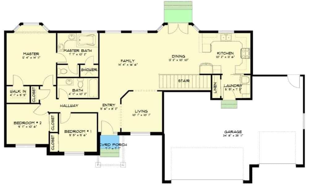 Exploring the Spacious Flow of This 3-Bedroom Home Design